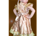 24. Детское платье из атласа + вуаль в цвет основной ткани с рисунком